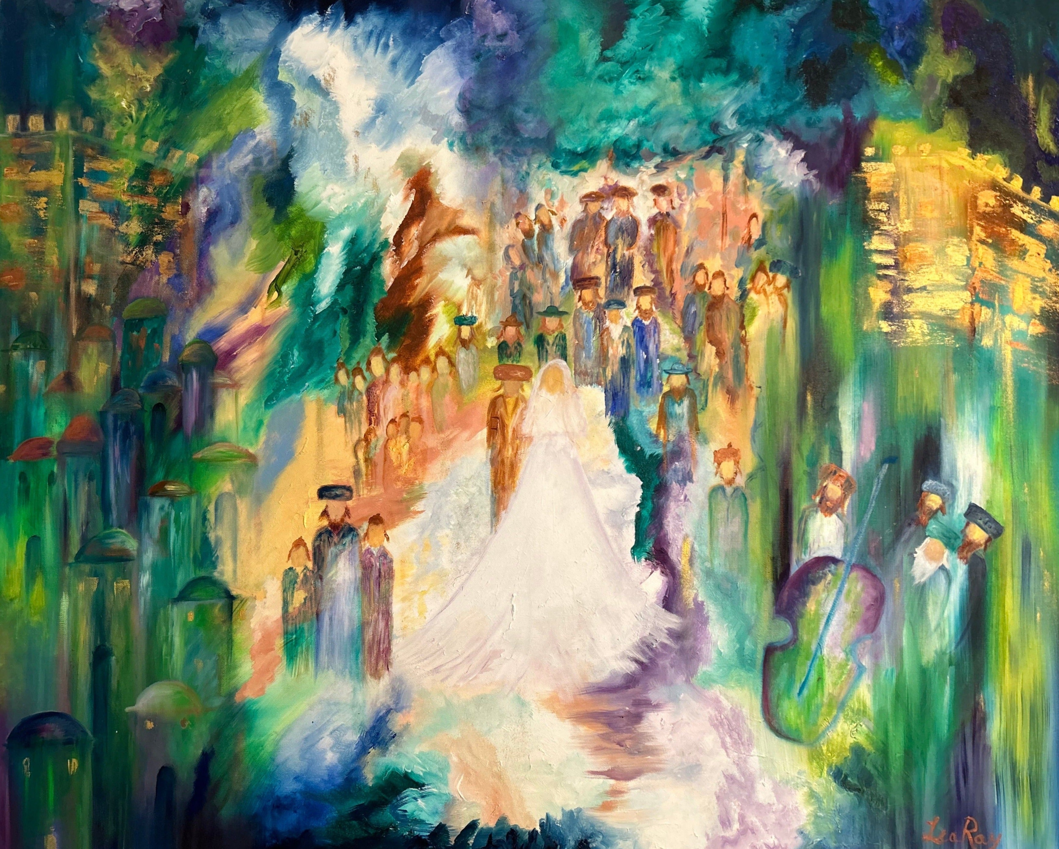 Jewish Painting, Judaica Art, Wedding