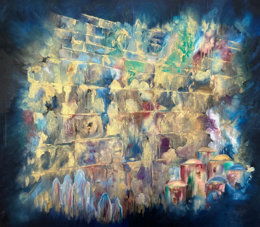 Jewish Painting, Judaica Art, The Western Wall, Abstract