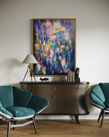 Jerusalem's Heartbeat - Abstract Judaica Art