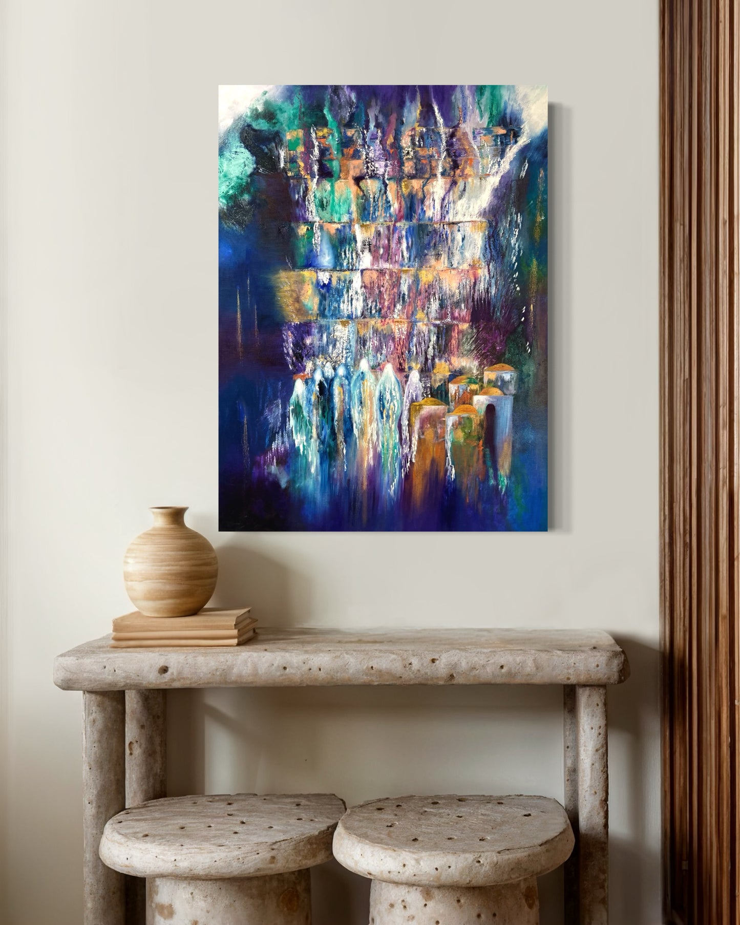 The Western Wall - Abstract Oil Painting